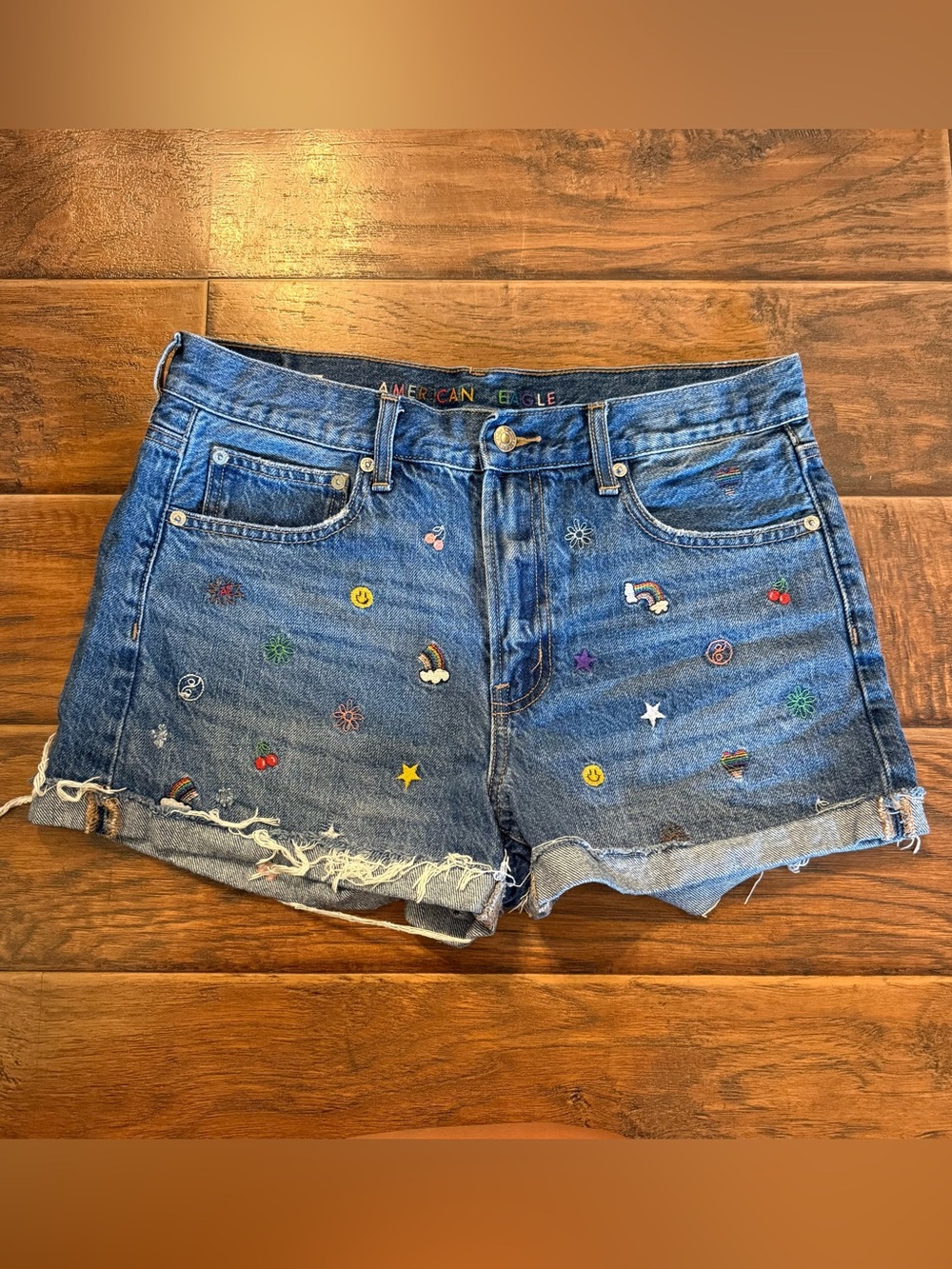 American Eagle | Embroidered 90’s Boyfriend Shorts NWOT